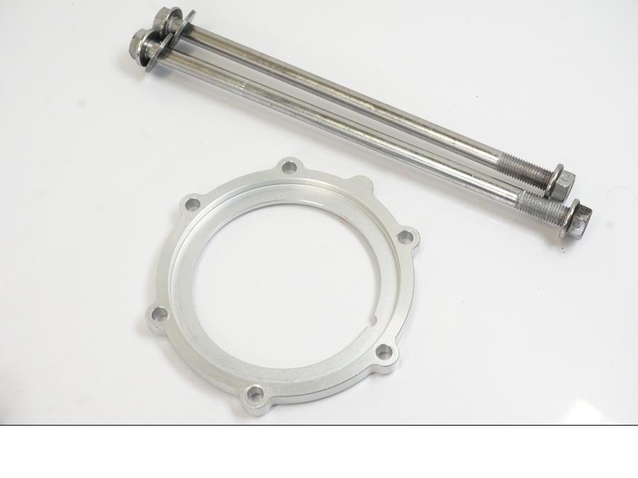 Baksidan på Skruv / Mutter etc från en Triumph Trident -2021 motorcykel.