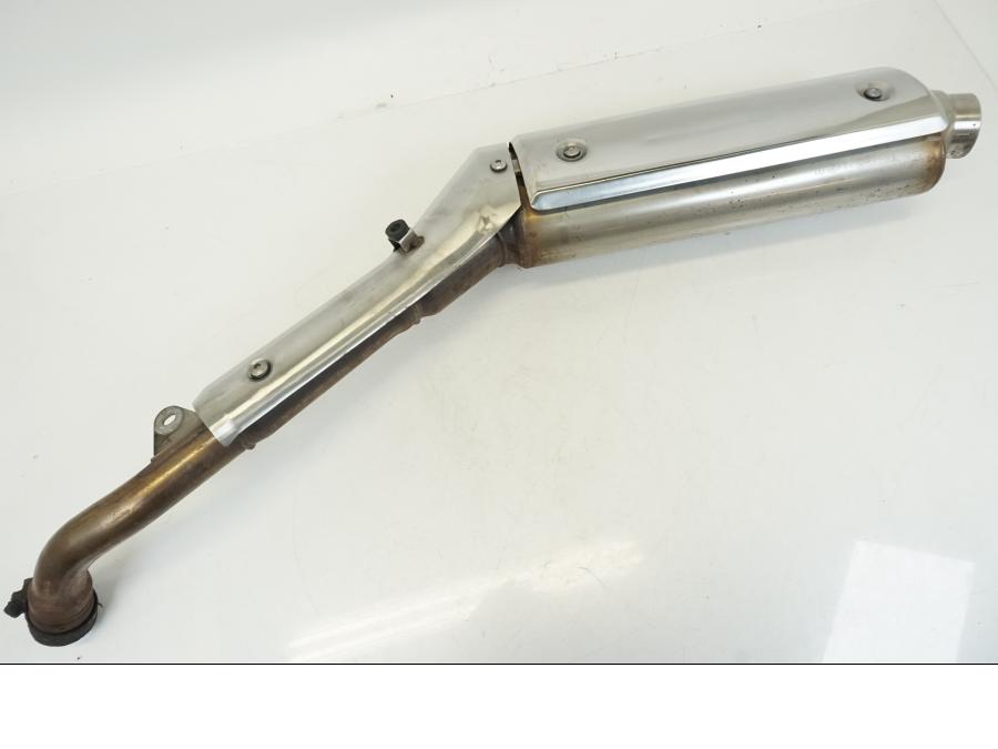 Framsidan på Ljuddämpare från en Honda XL 1000 V -1999 motorcykel.