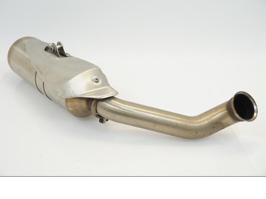 Baksidan på Ljuddämpare från en KTM 690 Duke -2012 motorcykel.