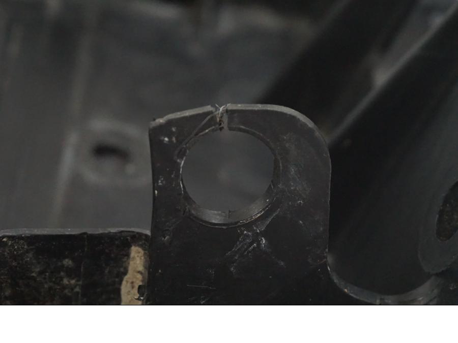 Snett uppifrån på Undertail från en Kawasaki ZZ-R 1400 -2009 motorcykel.