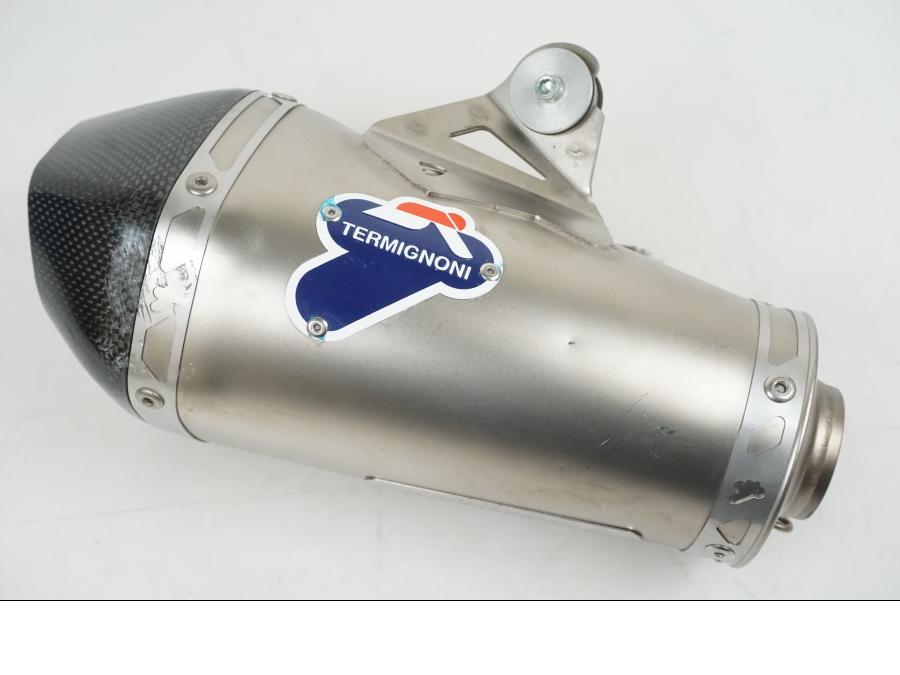 Framsidan på Ljuddämpare Sport från en Ducati Scrambler 800 -2018 motorcykel.