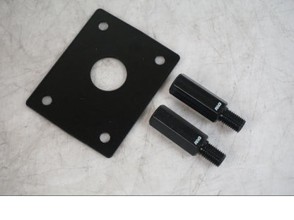 Snett uppifrån på Skylthållare från en Kawasaki Z650 -2017 motorcykel.