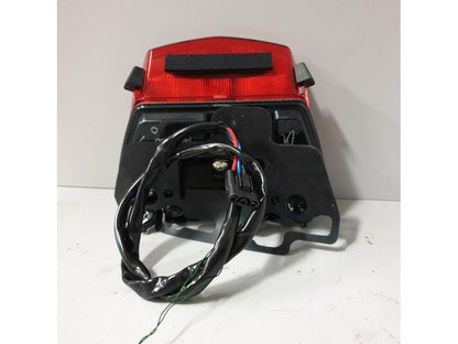 Snett uppifrån på Baklampa från en Kawasaki Vulcan S -2015 motorcykel.