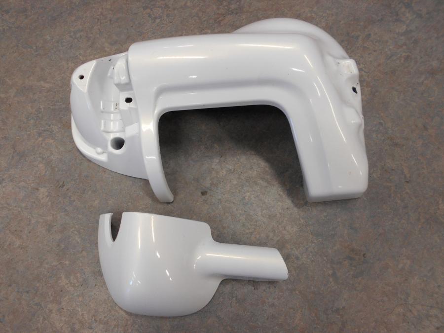 Snett uppifrån på Fotkåpa från en H-D Street Glide FLHX -2004 motorcykel.