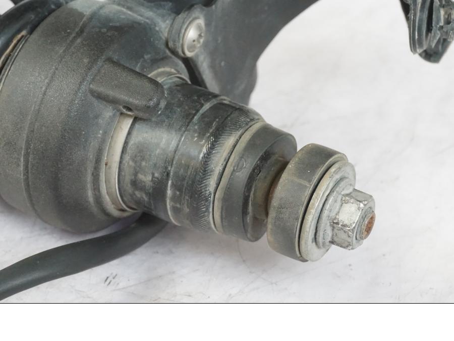 Snett uppifrån på Stötdämpare ESA från en BMW R 1200 GSA -2012 motorcykel.