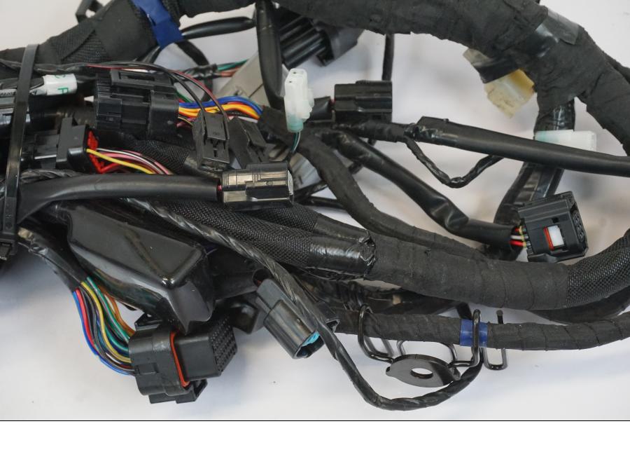 Snett uppifrån på Kabelstam från en Triumph Trident -2021 motorcykel.