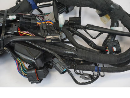 Snett uppifrån på Kabelstam från en Triumph Trident -2021 motorcykel.