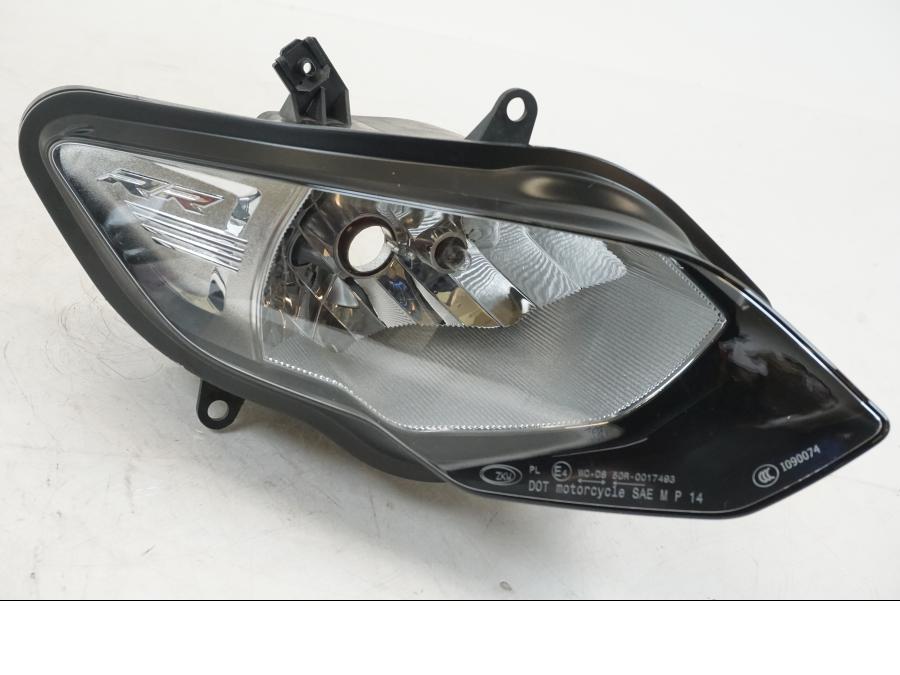 Baksidan på Strålkastare från en BMW S 1000 XR -2015 motorcykel.