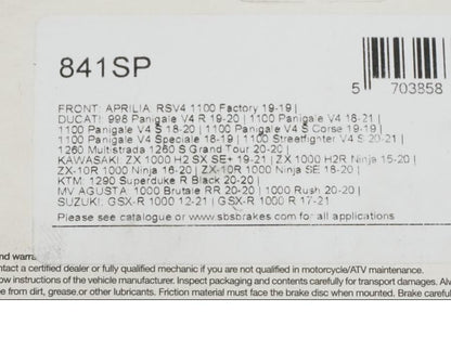 Höger sida på Bromsbelägg från en Universal Universal -2021 moped.