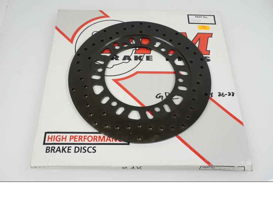 Framsidan på Bromsskiva från en Kawasaki GPZ 1000 -1988 motorcykel.