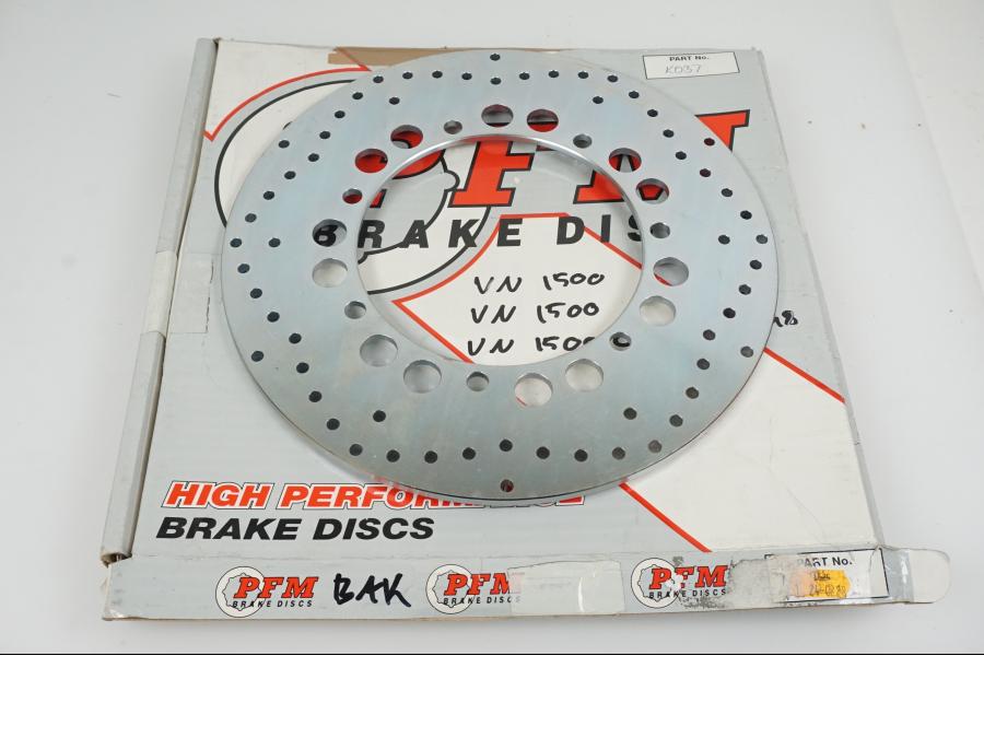 Baksidan på Bromsskiva från en Kawasaki VN 1500 -1995 motorcykel.