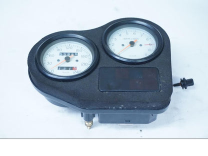 Snett uppifrån på Instrumentpanel från en Ducati 750 SS -1995 motorcykel.