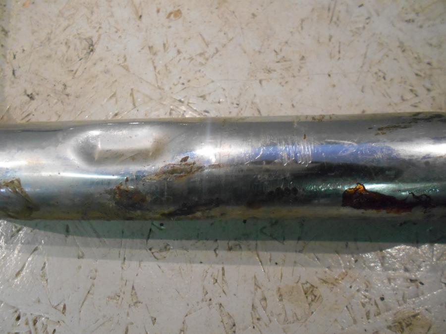 Baksidan på Grenrör från en Suzuki VS 750 Intruder -1986 motorcykel.