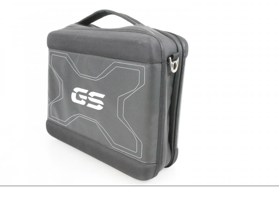 Baksidan på Sidoväska från en BMW R 1200 GS -2013 motorcykel.