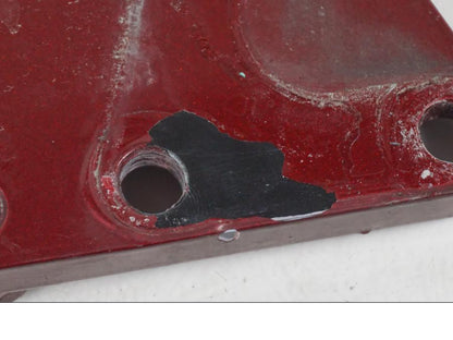 Snett uppifrån på Fotpinnefäste inre från en H-D Softail FXCW Rocker -2008 motorcykel.