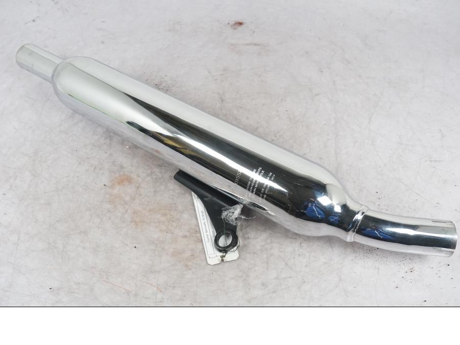 Framsidan på Ljuddämpare från en Triumph Bonneville -2001 motorcykel.