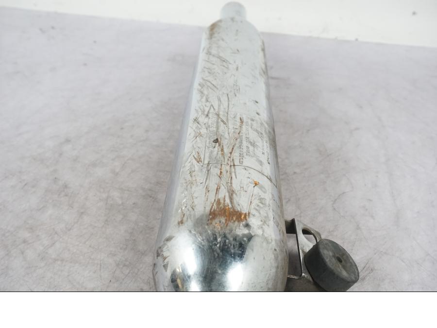 Framsidan på Ljuddämpare från en Triumph Bonneville -2012 motorcykel.