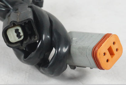 Snett uppifrån på Kablage från en H-D Softail FXCW Rocker -2008 motorcykel.