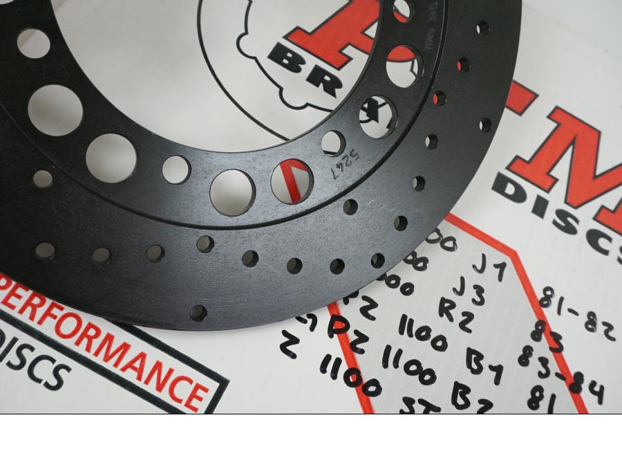 Höger sida på Bromsskiva från en Kawasaki Z 1100 ST -1983 motorcykel.