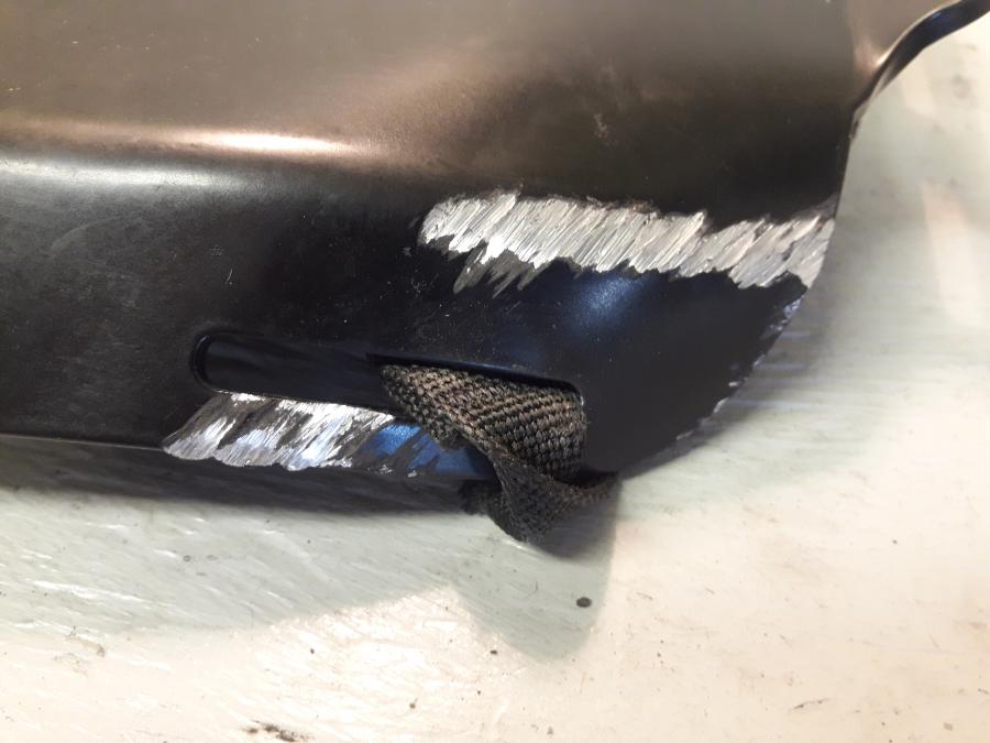 Höger sida på Pakethållare från en Triumph Daytona 675 -2012 motorcykel.