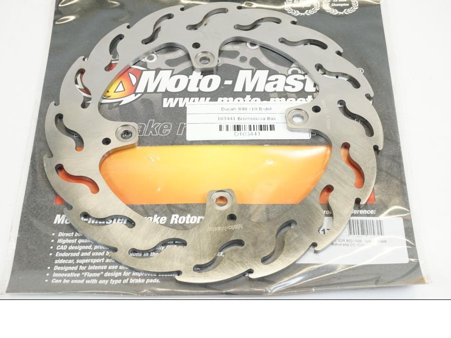 Framsidan på Bromsskiva från en Ducati 848 -2010 motorcykel.