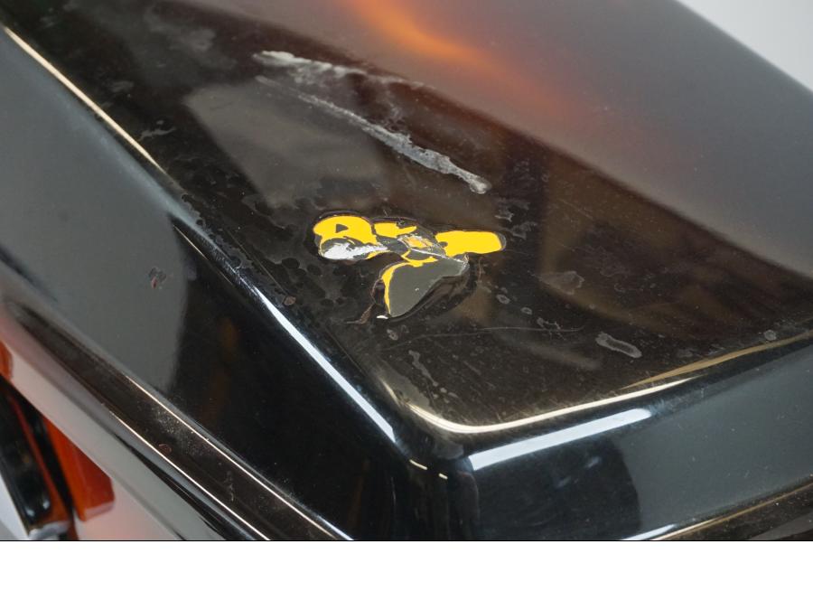 Baksidan på Sidoväska från en H-D Touring Road King Custom FLHRSI -2004 motorcykel.