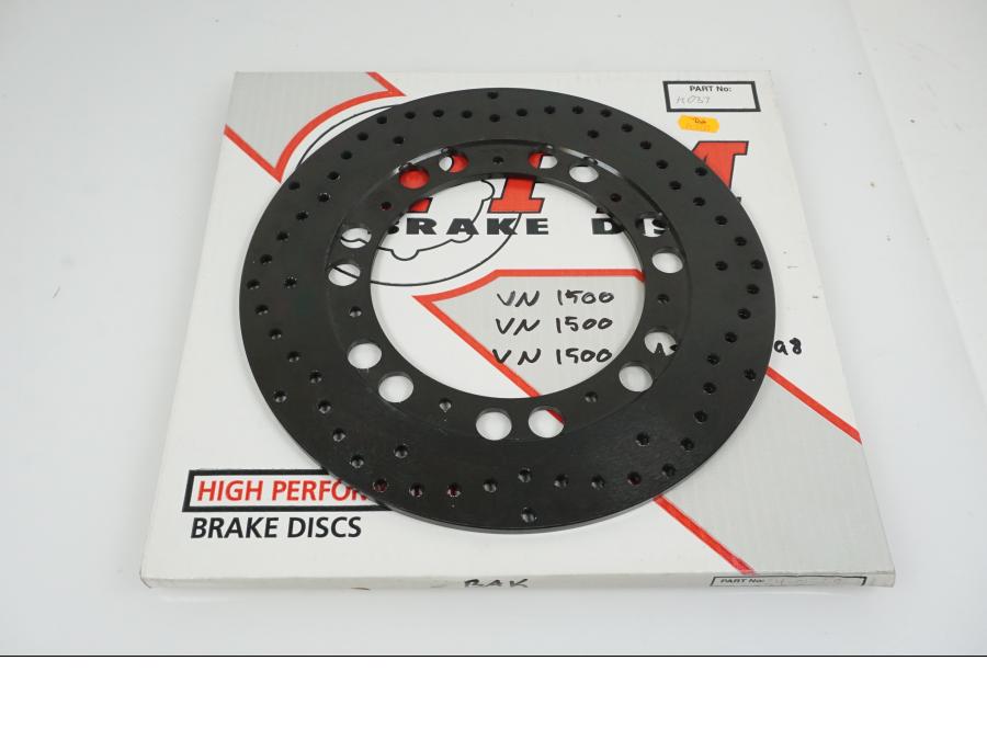 Framsidan på Bromsskiva från en Kawasaki VN 1500 -1995 motorcykel.