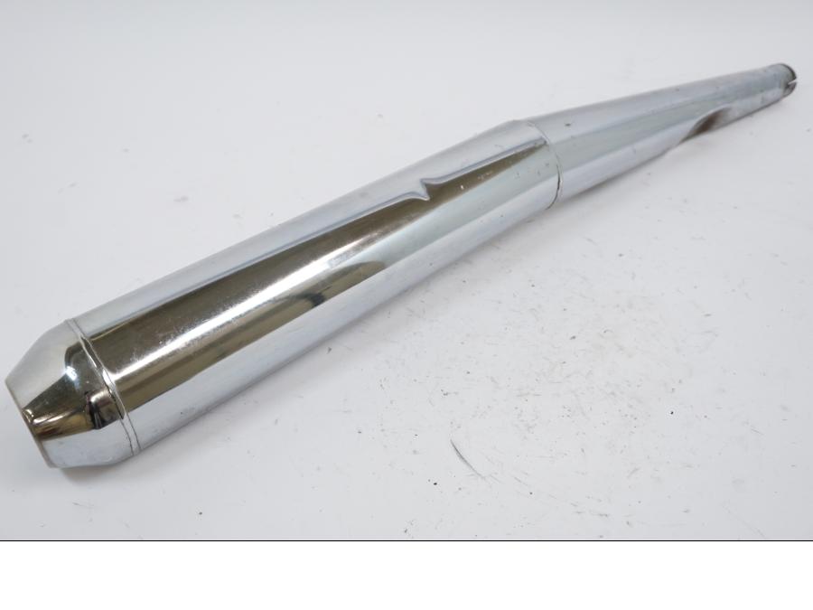 Framsidan på Ljuddämpare från en BMW R 60 -1971 motorcykel.