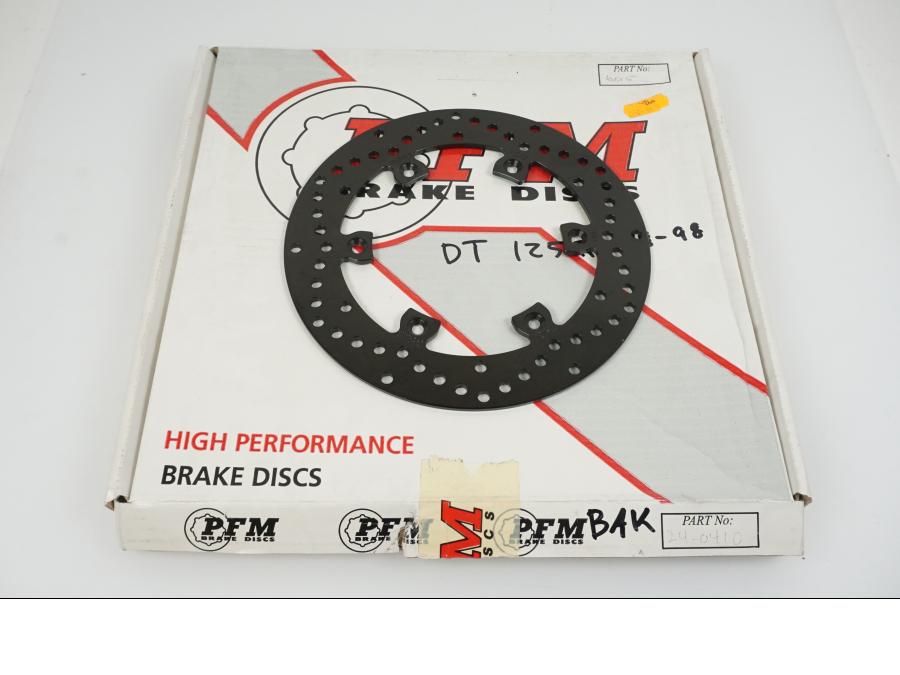 Framsidan på Bromsskiva från en Yamaha DT 125 -1998 motorcykel.