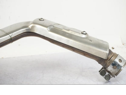 Snett uppifrån på Ljuddämpare från en Honda CBR 600 RR -2003 motorcykel.