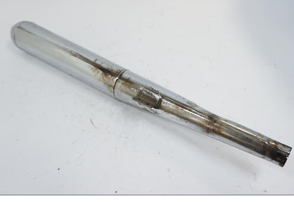 Vänster sida på Ljuddämpare från en BMW R 60 -1971 motorcykel.