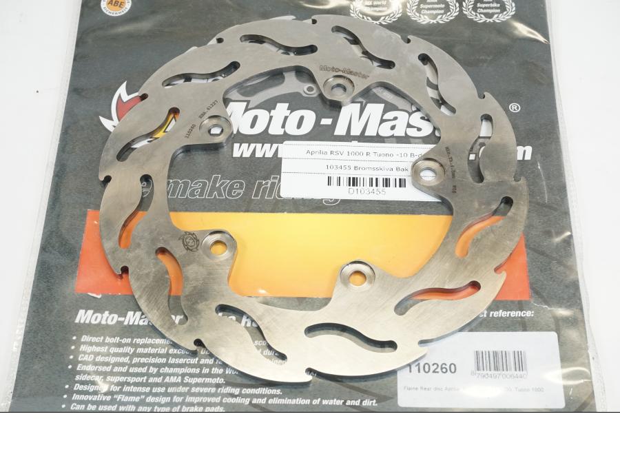 Baksidan på Bromsskiva från en Aprilia RSV 1000 R Tuono -2010 motorcykel.