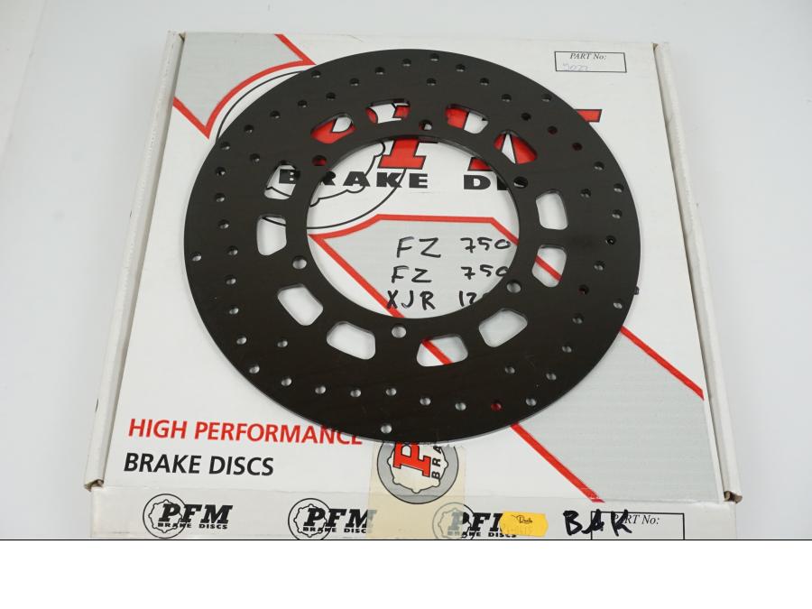 Baksidan på Bromsskiva från en Yamaha FZ 750 -1990 motorcykel.