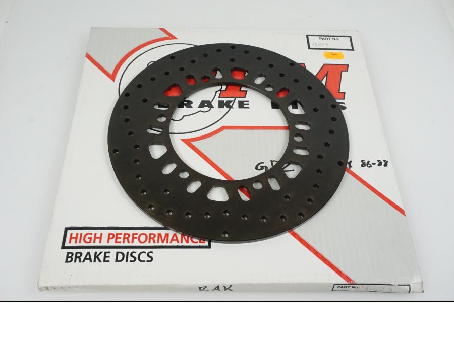 Baksidan på Bromsskiva från en Kawasaki GPZ 1000 -1988 motorcykel.