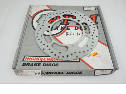 Baksidan på Bromsskiva från en Suzuki RG 125 -1991 motorcykel.