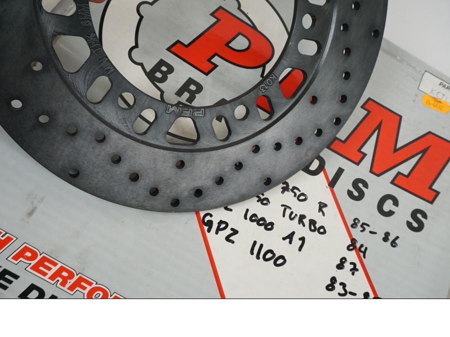 Höger sida på Bromsskiva från en Kawasaki GPZ 1100 -1985 motorcykel.