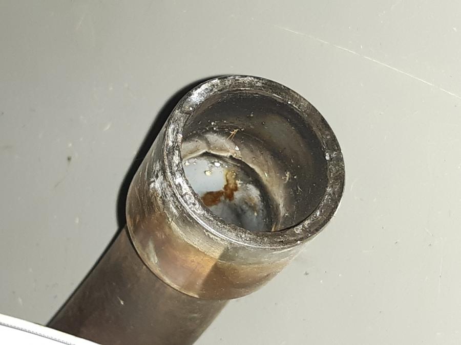 Baksidan på Grenrör från en MZ 125 -2003 motorcykel.