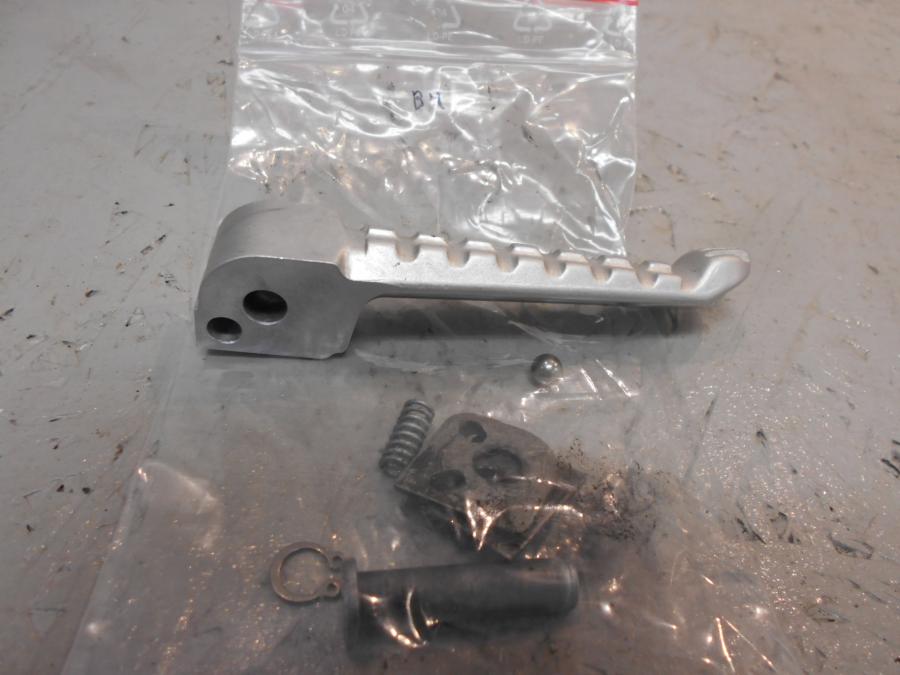 Framsidan på Fotpinne från en Aprilia Tuono V4R -2016 motorcykel.