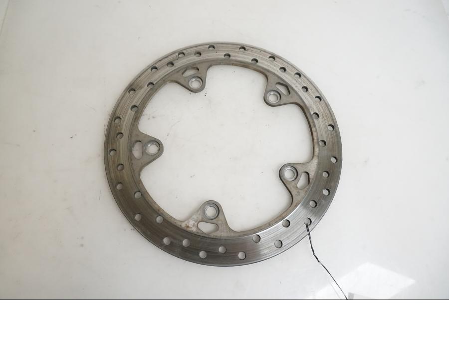 Framsidan på Bromsskiva från en BMW K 1200 S -2007 motorcykel.