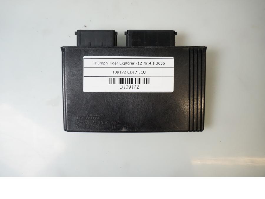 Framsidan på CDI / ECU från en Triumph Tiger -2012 motorcykel.