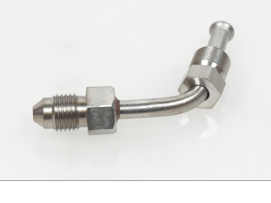 Snett uppifrån på Bromsledning från en H-D Harley diverse -2021 motorcykel.