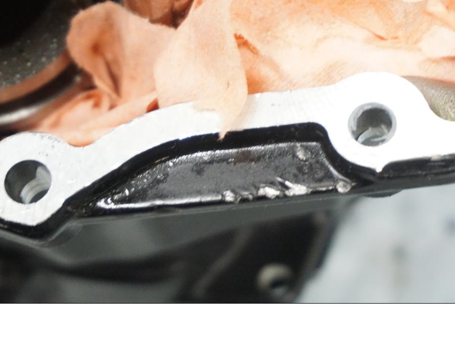 Snett uppifrån på Växellåda från en BMW R 1250 GS -2019 motorcykel.