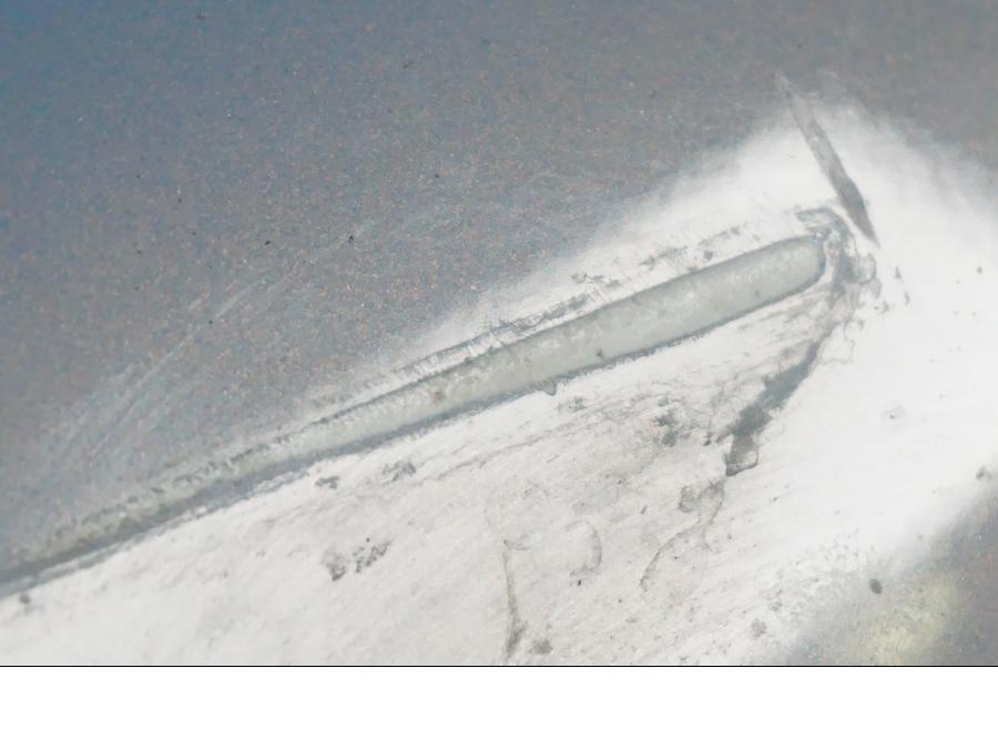 Snett uppifrån på Bakvinge från en BMW F 650 CS -2002 motorcykel.