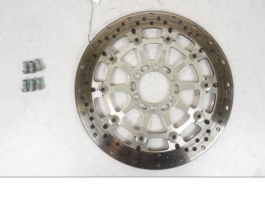 Framsidan på Bromsskiva från en KTM 950 SM -2006 motorcykel.