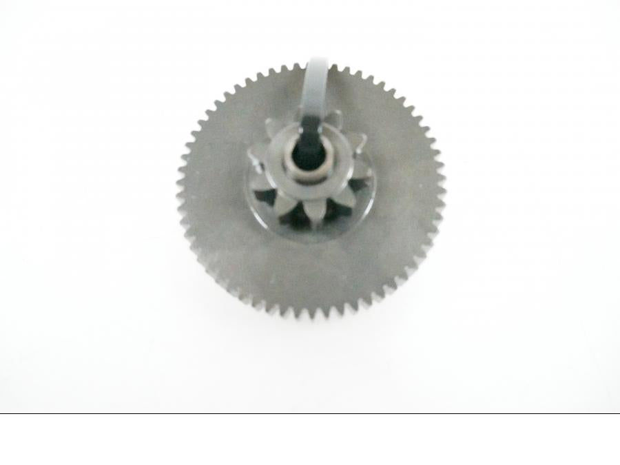 Snett uppifrån på Startkopplingsdrev från en Honda VFR 800 -2005 motorcykel.