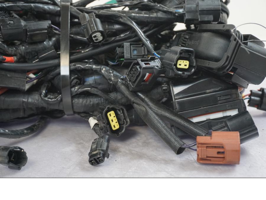 Snett nerifrån på Kabelstam från en Triumph Tiger 1200 -2018 motorcykel.