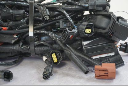 Snett nerifrån på Kabelstam från en Triumph Tiger 1200 -2018 motorcykel.