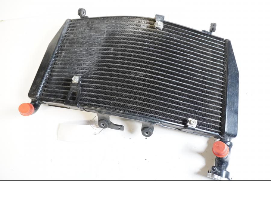 Snett nerifrån på Vattenkyl från en Triumph Tiger -2012 motorcykel.