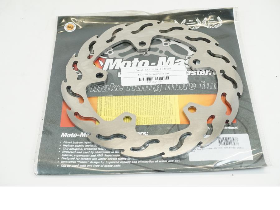 Framsidan på Bromsskiva från en Suzuki GSF 1250 -2016 motorcykel.