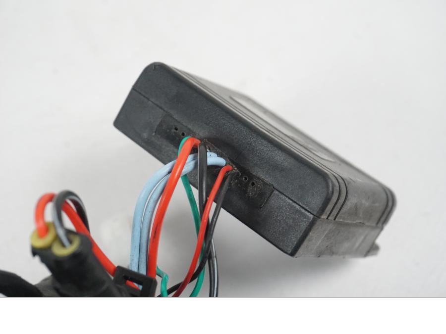 Snett uppifrån på Larm från en MV Agusta Dragster -2014 motorcykel.